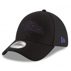 Men's Baltimore Ravens New Era Black 2018 Training Camp 39THIRTY Flex Hat 3064125